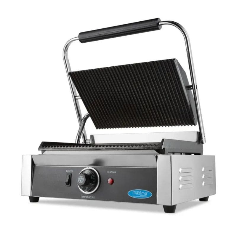 Plancha grill eléctrica ranurada Maxima Plancha grill eléctrica ranurada Maxima