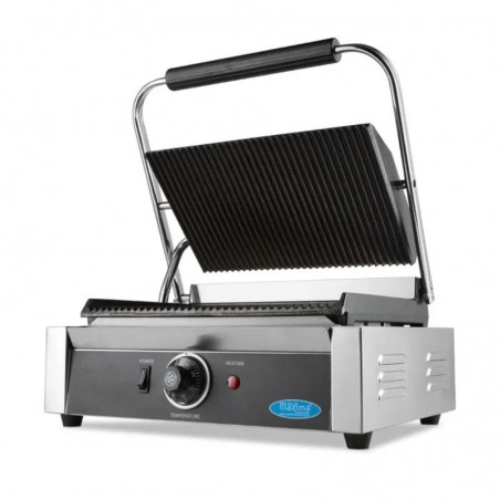 Plancha grill eléctrica ranurada Maxima