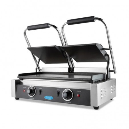 Plancha grill eléctrica doble placas lisas 2x220 mm Maxima