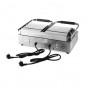 Plancha grill eléctrica doble placas lisas 2x220 mm Maxima