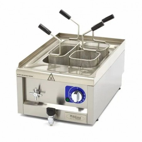 Cuece pastas eléctrico sobremesa 3 cestas 15 litros acero inox Maxima