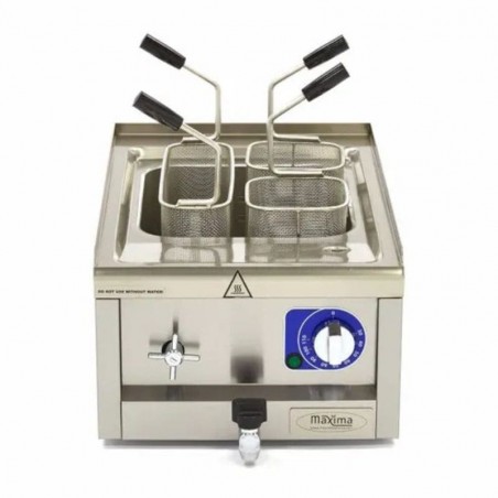 Cuece pastas eléctrico sobremesa 3 cestas 15 litros acero inox Maxima