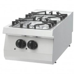Cocina a gas sobremesa 2 fuegos fondo 700 Heavy Duty Maxima