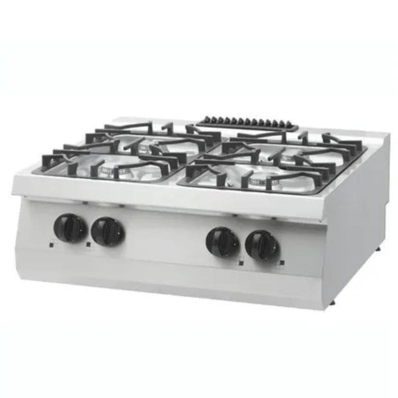 Cocina a gas sobremesa 4 fuegos fondo 700 Heavy Duty Maxima