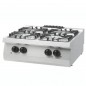Cocina a gas sobremesa 4 fuegos fondo 700 Heavy Duty Maxima