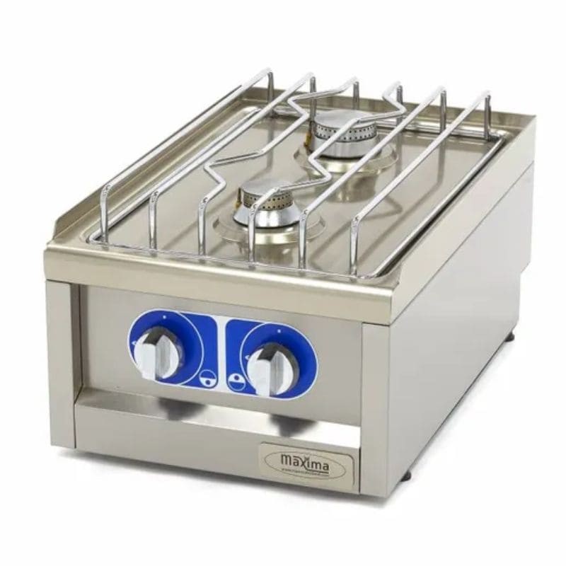 Cocina a gas sobremesa fuegos cromados Maxima