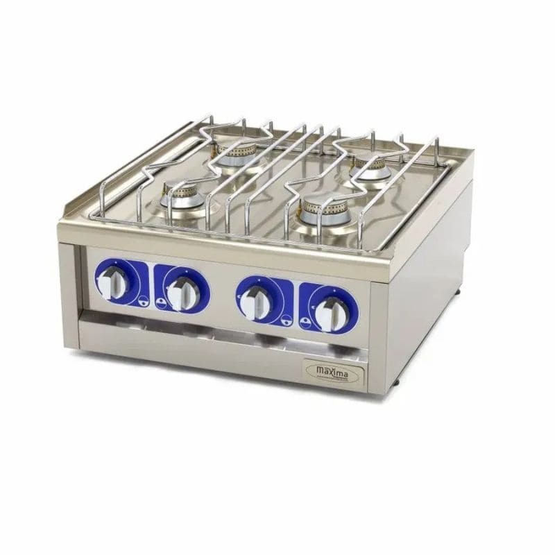 Cocina a gas sobremesa fuegos cromados Maxima