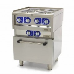 Cocina eléctrica con 4 fuegos y horno fondo 600 Maxima