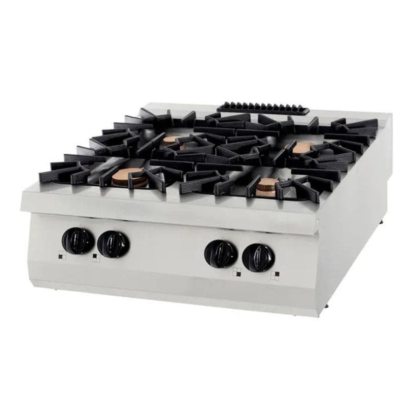 Cocina a gas sobremesa 4 fuegos fondo 900 Premium Maxima