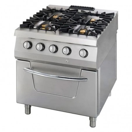 Cocina a gas con horno y 4 fuegos fondo 900 Premium Maxima