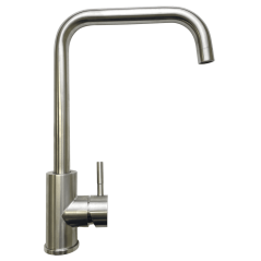 Grifo  dos aguas monomando de acero inoxidable. Modelo 465206.