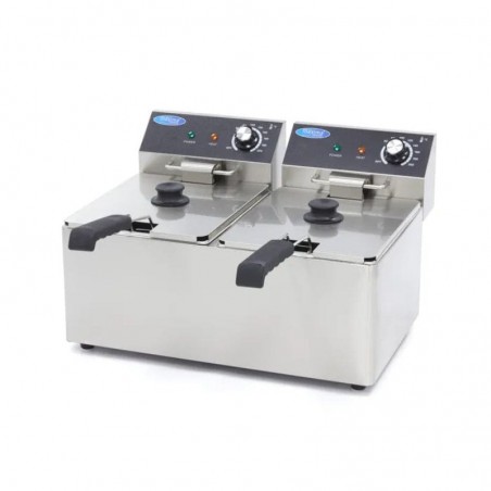 Freidora eléctrica doble de sobremesa 8+8 litros Maxima