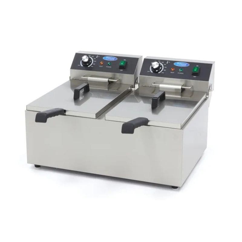 Freidora eléctrica doble de sobremesa 11+11 litros Maxima Freidora eléctrica doble de sobremesa 11+11 litros Maxima
