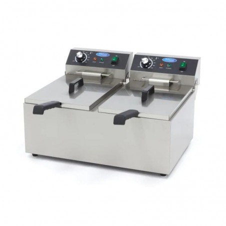 Freidora eléctrica doble de sobremesa 11+11 litros Maxima