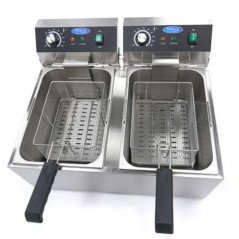 Freidora eléctrica doble de sobremesa 11+11 litros Maxima