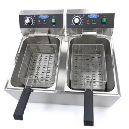 Freidora eléctrica doble de sobremesa 11+11 litros Maxima
