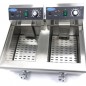 Freidora eléctrica doble de sobremesa con grifo 10+10 litros Maxima