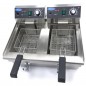 Freidora eléctrica doble de sobremesa con grifo 10+10 litros Maxima