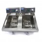 Freidora eléctrica doble de sobremesa con grifo 13+13 litros Maxima Freidora eléctrica doble de sobremesa con grifo 13+13 litros Maxima