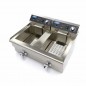 Freidora eléctrica doble de sobremesa con grifo 16+16 litros Maxima Freidora eléctrica doble de sobremesa con grifo 16+16 litros Maxima