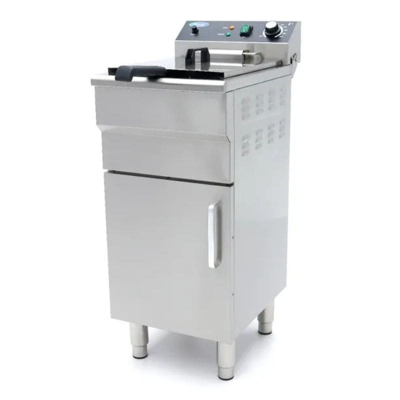 Freidora eléctrica con mueble zona fría y grifo 13 litros Maxima Freidora eléctrica con mueble zona fría y grifo 13 litros Maxima