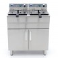 Freidora eléctrica doble con mueble zona fría y grifo 16+16 litros Maxima Freidora eléctrica doble con mueble zona fría y grifo 16+16 litros Maxima