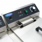 Freidora eléctrica doble con mueble zona fría y grifo 16+16 litros Maxima Freidora eléctrica doble con mueble zona fría y grifo 16+16 litros Maxima