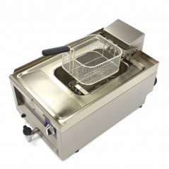 Freidora eléctrica profesional de sobremesa 10 litros con zona fría y grifo Serie 600 Maxima