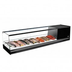 Vitrina refrigerada expositora pescado y marisco con cristal recto. Modelo ICE