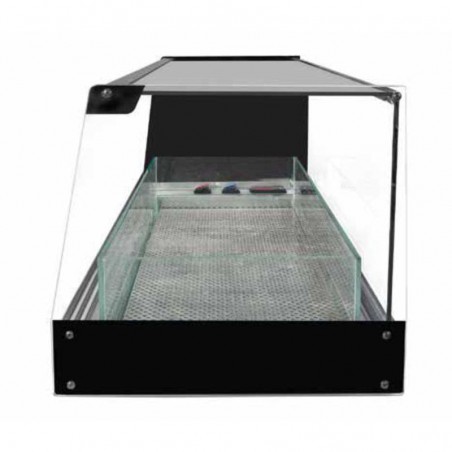 Vitrina refrigerada expositora pescado y marisco con cristal recto. Modelo ICE