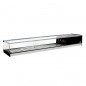 Vitrina bar refrigerada en acero inox con parrillas y cristal recto. Modelo INXR Vitrina bar refrigerada en acero inox con parrillas y cristal recto. Modelo INXR