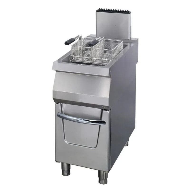 Freidora a gas con mueble y grifo 22 litros fondo 900 Premium Maxima Freidora a gas con mueble y grifo 22 litros fondo 900 Premium Maxima