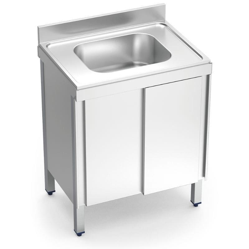 Fregadero con 1 cubeta y mueble de puertas correderas