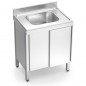 Fregadero con 1 cubeta y mueble de puertas correderas