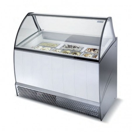 Vitrina expositora para helados con refrigeración ventilada Bermuda