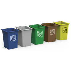 Contenedor de desperdicios y reciclaje en colores 26L