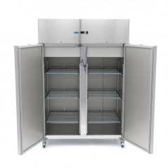 Frigorífico Profesional Maxima 1200 Litros con 2 Puertas de Acero Inoxidable y 6 Estantes GN 2/1