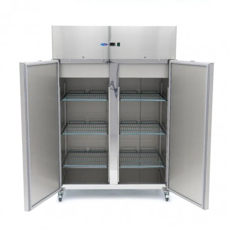 Frigorífico Profesional Maxima 1200 Litros con 2 Puertas de Acero Inoxidable y 6 Estantes GN 2/1
