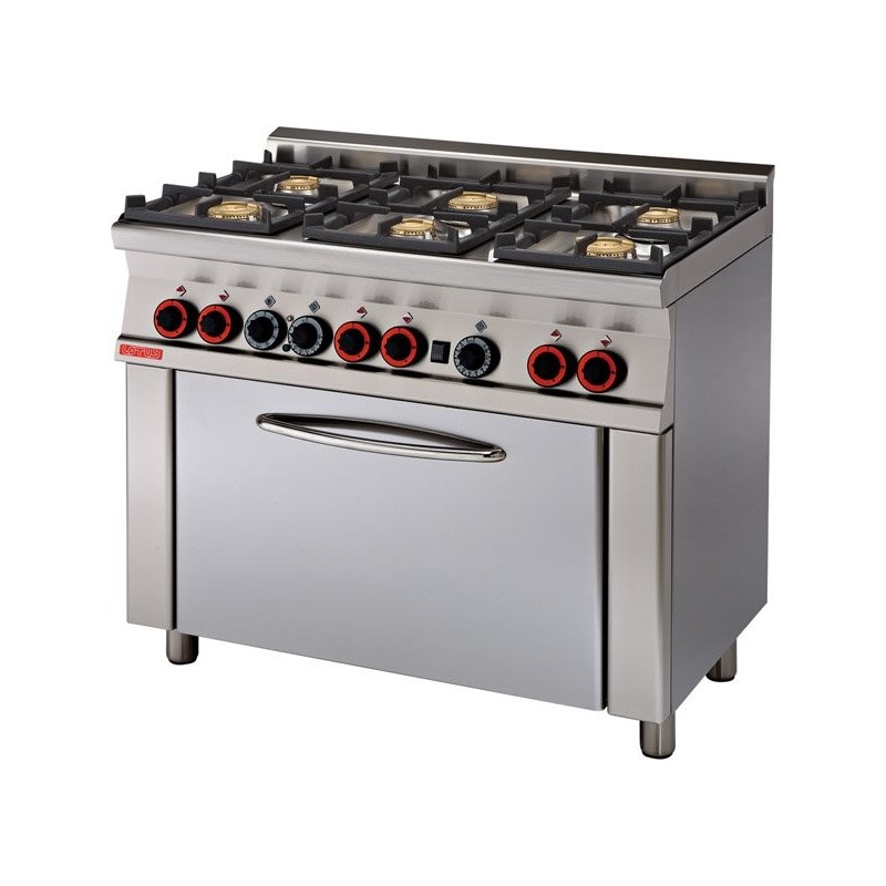 Cocina mixta 6 fuegos gas, horno eléctrico c/grill multifunción- CFM6-610GEM-