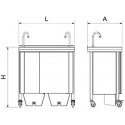 Lavamanos-fregadero portátil de grandes dimensiones