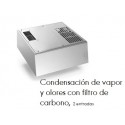 Condensación (2 entradas) de vapor y olores con filtro de carbono.