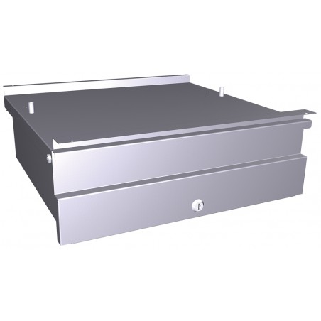 Cajón inox acoplado a mueble