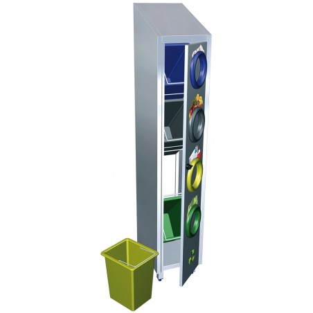 Contenedor de reciclaje vertical 26L por compartimento