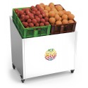 Expositor de frutas y verduras con ruedas