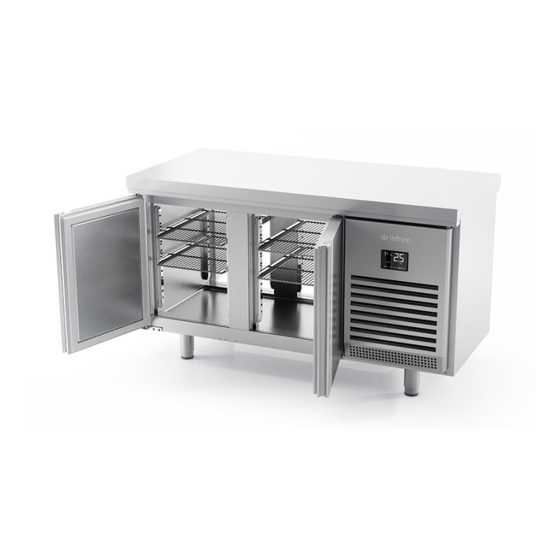 Mesa refrigerada Gastronorm central GN1/1 puertas a dos caras serie 700 BMGN PDC