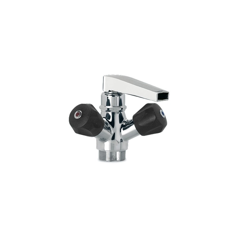 Grifo dos aguas pomos giratorios dos aguas serie Extra bajo. Modelo 463220.