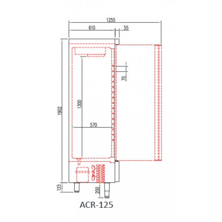 Armario Refrigeración 964L 2 Puertas. Modelo ACR125-2.