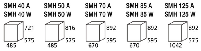 Máquina de hacer hielo serie SMH 85 A de la marca SIMAG